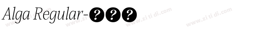 Alga Regular字体转换